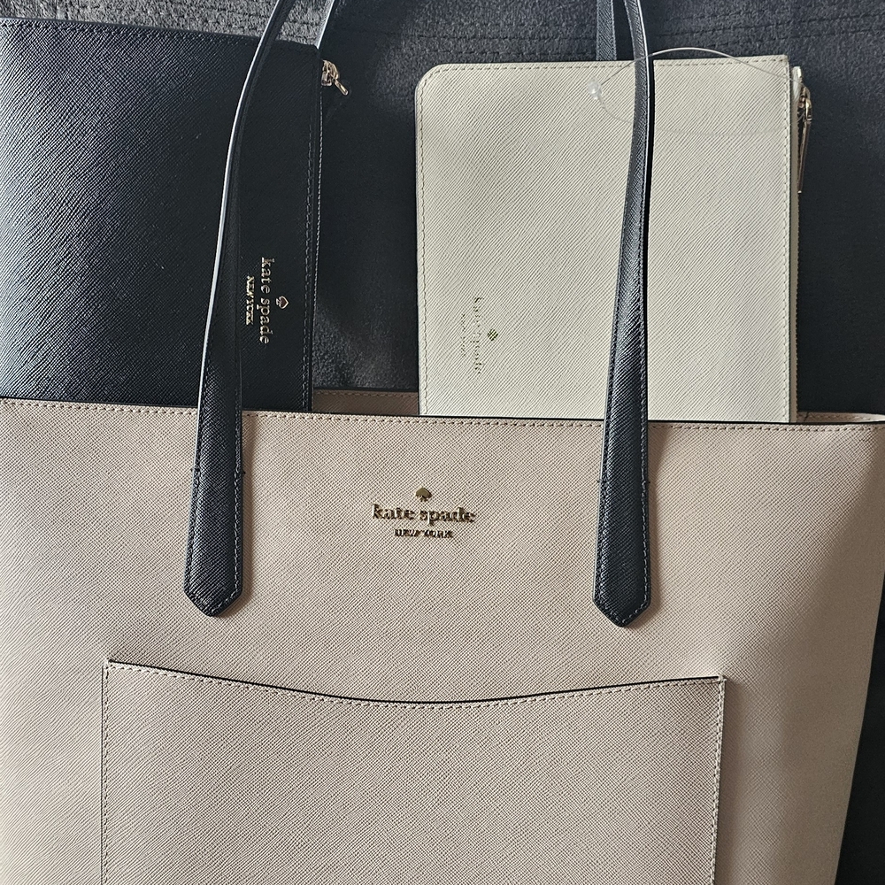Kate Spade Black and Cream Tote Bag
